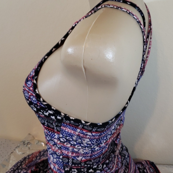 Mudd Multi-colored Juniors  Summer Dress, Purple, Blue, White, XS - Picture 10 of 15